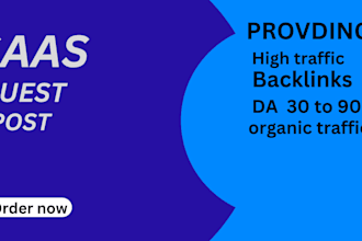 provide SEO optimized guest posting for saas websites