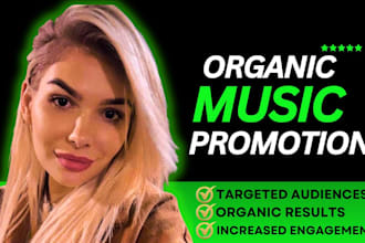 organic music promotion spotify soundcloud youtube video apple music marketing