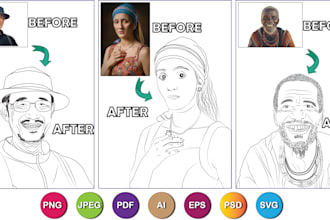 draw any photo line art into a coloring page