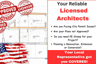 provide fl tx ca ny architectural drawing pe stamp city permit