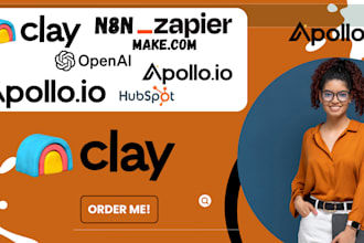 setup clay, clay com, hubspot crm, apollo io, yotpo sms, n8n, ai automation