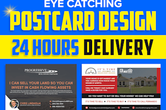 create a modern postcard design