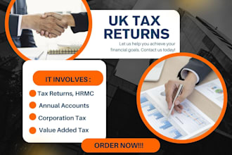 do UK company accounts, corporation tax ct600 and UK vat return