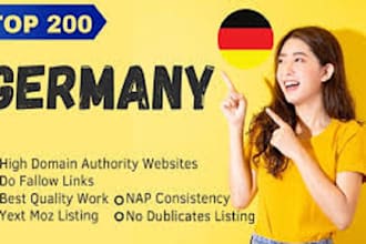 do top germany, USA, australia local citation or business listing with local SEO