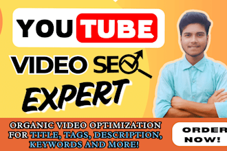 provide youtube SEO to boost your video rankings organically