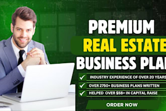 write an investor ready real estate, saas, tech business plan or pitch deck
