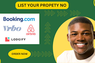 design, list and setup airbnb booking com vrbo expedia lodgify hostaway guesty