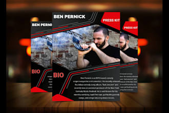 design brand kit ,media kit, electronic press kit, flyer design