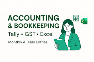 do tally, gst return filing, bookkeeping, and accounting work professionally