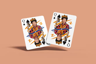 design custom poker cards, playing cards and board game illustration
