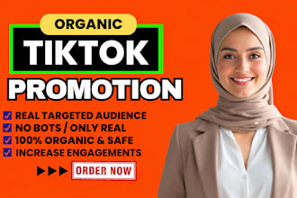 grow tiktok organic growth with promotion and marketing