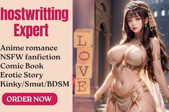 ghostwrite anime romance erotic story comic book nsfw fanfiction bdsm kinky smut