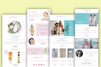 design modern eye catching mailchimp email template or newsletters