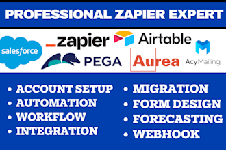 do zapier zaps integration acymailing pega aurea crm airtable salesforce make