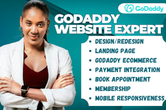 do godaddy website design, godaddy redesign, build website, godaddy SEO