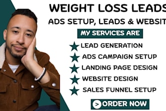 do weight loss leads, health, fitness leads, weight loss semaglutide website