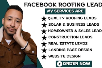 roofing leads, lead generation, solar roofing landing page solar roofing website
