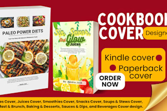 design cookbook cover, cookbook design, recipe cover, and ebook cover design