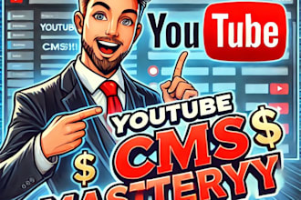 set up youtube cms mcn, get full ownership  monetization