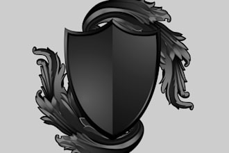 create a vintage shield logo