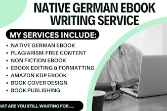do ebook writing, ghostwriting be your ebook writer and german ebook ghostwriter