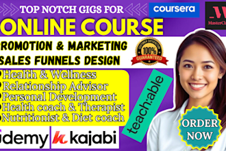 do online course  promotion, udemy, kajabi learnworld course sale marketing