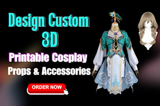 design unique custom 3d printable cosplay props and accessories