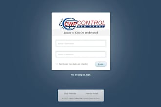 install and configure control web panel or cwp or centos web panel