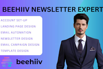 set up beehiiv account beehiiv ai newsletter template design landing page