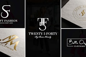 make luxury fashion monogram and clothing brand logo