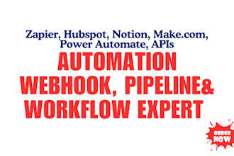 set up and design workflow automation flowchart webhook pipeline api calls email