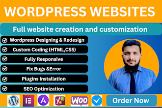 build modern wordpress website  2025, or blogging website