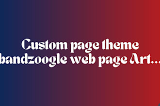 create custom web page theme on bandzoogle