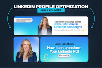 design linkedin banner, cover, header, post, carousel, ads