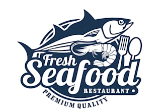 create amazing sea food logo