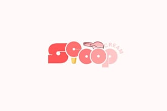 design a professional modern, and unique ice cream logo for your brand