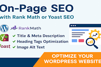 optimize your wordpress on page SEO with rank math or yoast