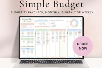 create custom excel googlesheet automation, finance budget fitness travel sheet