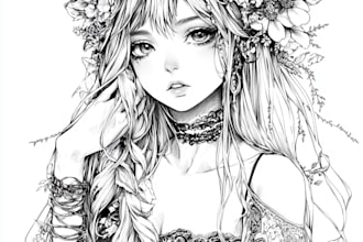 create unique coloring pages and book covers