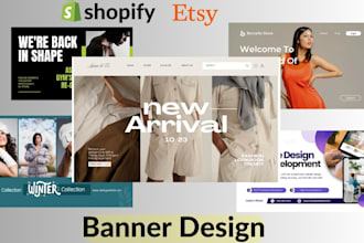 create a modern shopify banner, homepage slider in 24hrs