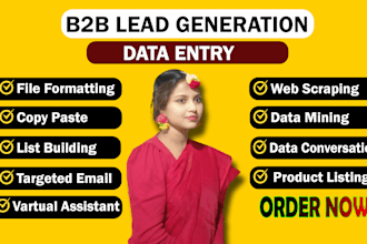 do fastest excel data entry, web research, email scraping, data collection