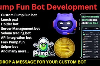 build telegram bot, pumpfun bot, evm solana volume bot, ton trading bot