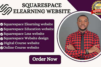 build squarespace elearning website online course website lms education website