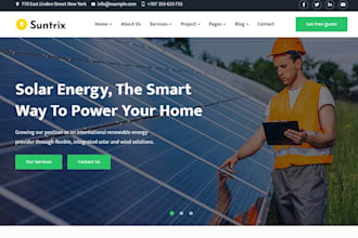 build solar battery electrician inverter energy solar landing page solar website