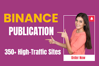 distribute your crypto press release on binance, 350 sites