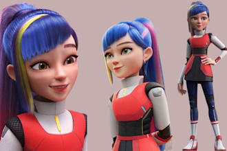 cartoon character mmd 3d character modeling 3d animation character design ue5