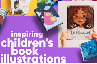 illustrate children story book illustration,children story,cute amine,book cover