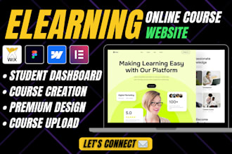 build wordpress lms elearning website or online course website with learndash