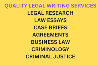 do legal research, business law, case brief, criminology and criminal justice