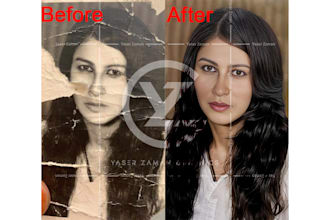 restore, repair, enhance, and retouch your old photos professionally